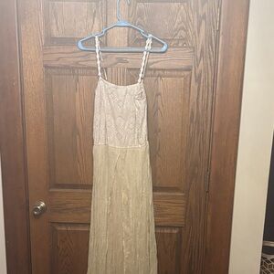Hem & Thread Cream and Tan Dress